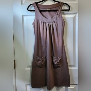 Athleta brown tank dress women's size Medium